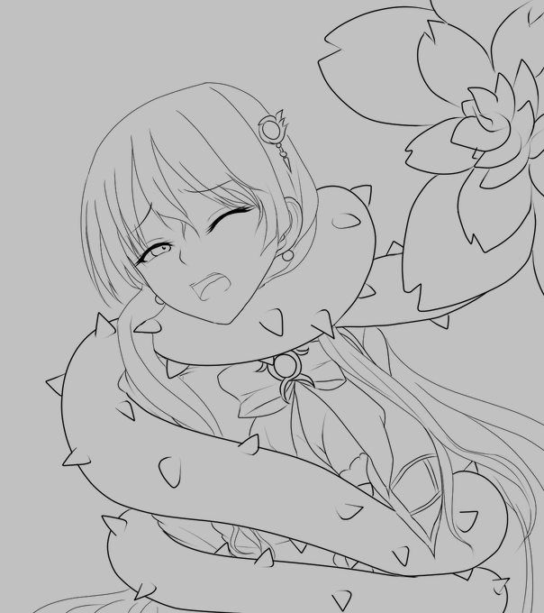 平日日刊線画練習絞め絵
閃の軌跡よりエリゼちゃん

美少女の苦しむ悲鳴や表情を餌にする謎生物によって拘束されてギリギリされるの巻
長く楽しむ為の緩急漬ける技術も持ち合わせているため長く苦しむこととなる ('・ω|壁 