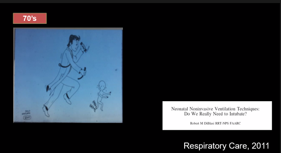 Love this slide from  @sgdambrauskas - do we really need to intubate? The baby running away from the intensivist might tell you otherwise! :-)  #PedsICU  #respiratory