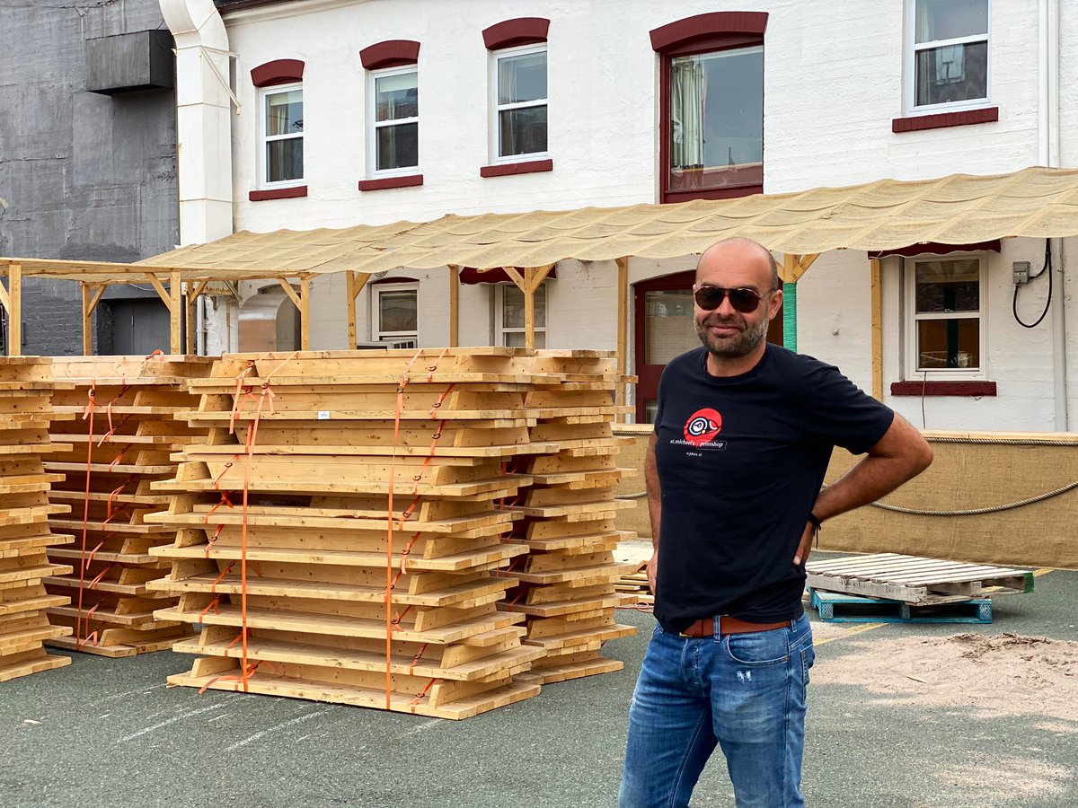 GerriLynnMackey's tweet photo. The owner of the Gypsy Tea Room and EVO restaurant in the Murray Premises, Emir Mahic is hoping to open a beach bar just off the Water Street Pedestrian Mall area but has not gotten the green light from the city just yet.@590VOCM 
Chats with Mahic about the delay, next. @VOCMBen https://t.co/ocRLBXlaEs