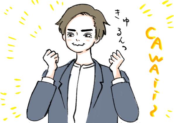 今日の似顔絵。仲良しコンビにした。 