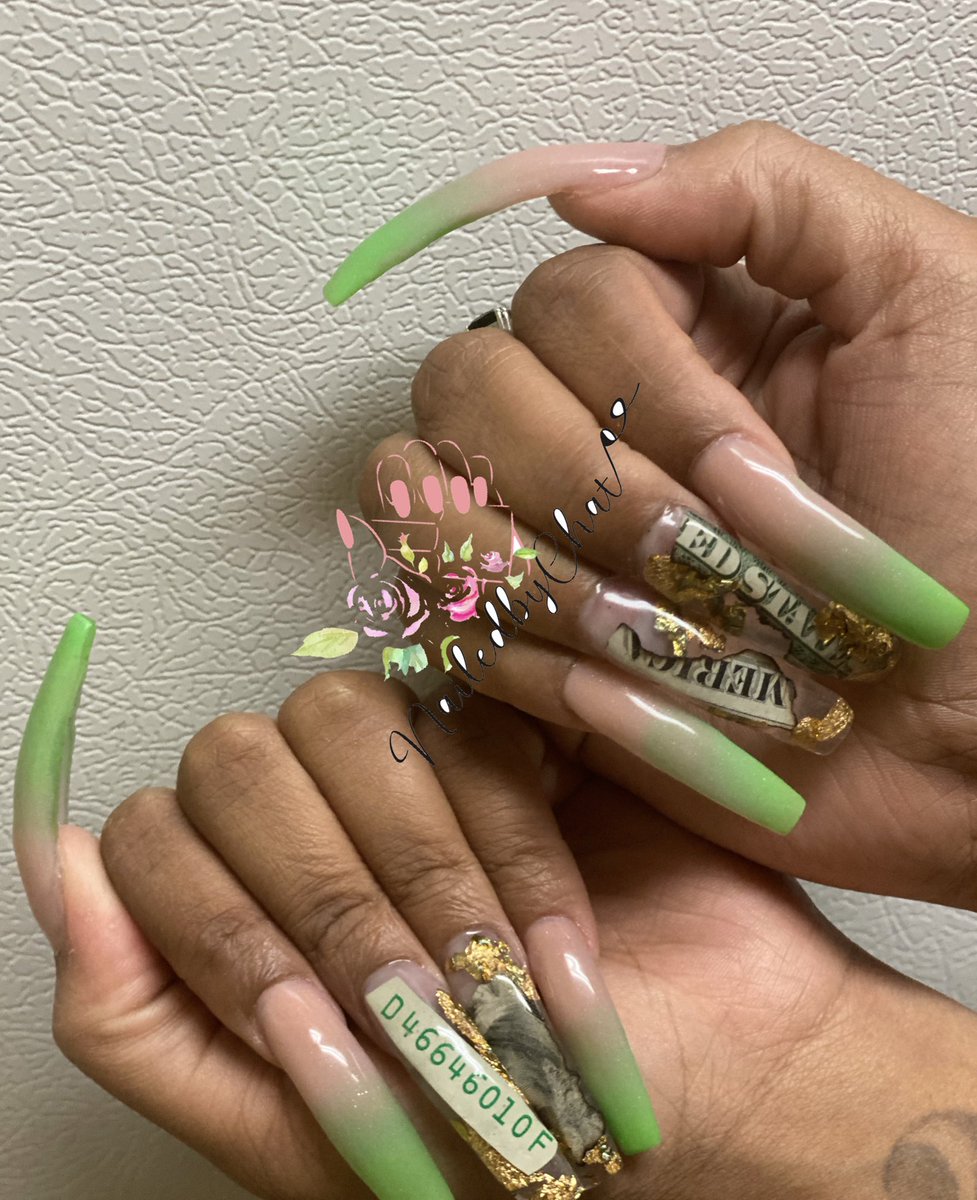 NailedbyChat's tweet photo. Ombré money 💵 XL double tips set i did on myself 💚

#memphisnailtech #memphisnails  #pcnails #panamacitynails #panamacitynailtech #nailideas #nails #nailsofinstagram #nails💅 #nailsonfleek #nailsnailsnails #901nails https://t.co/3VHilFE9HK