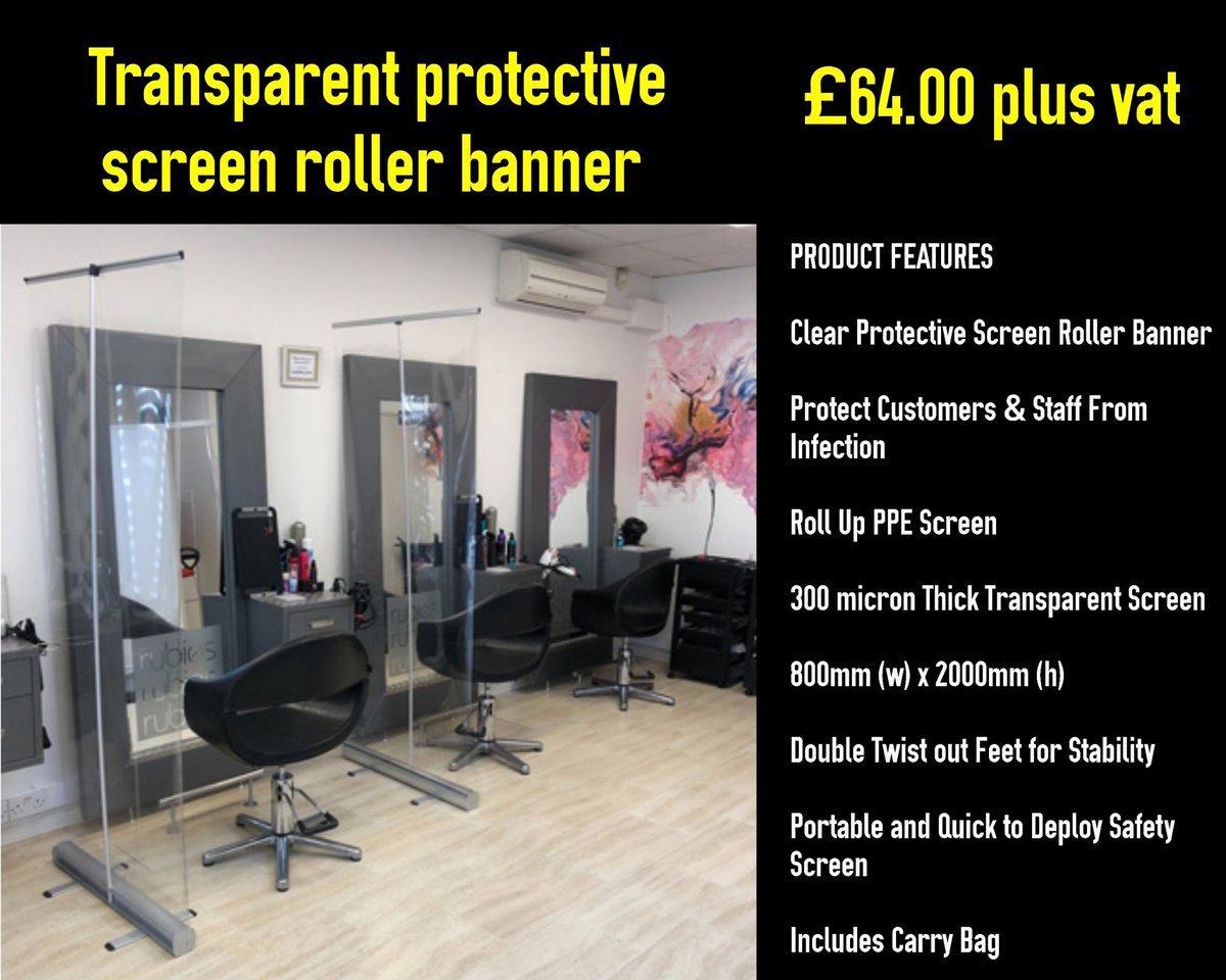 Transparent protective screen roller banners now available. Contact us for more info.
#Cardiff #SocialDistancing #MinutemanPress #bouncebackuk