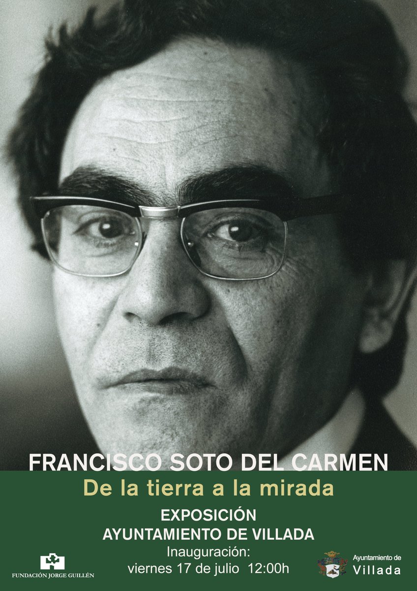 #Exposición #FranciscoSotodelCarmen #Delatierraalamirada
Organiza: <a href="/AytodeVillada/">Ayuntamiento Villada</a> y <a href="/F_JorgeGuillen/">Fundación Jorge Guillén</a> 
#Inauguración Viernes 17 de julio, 12h.