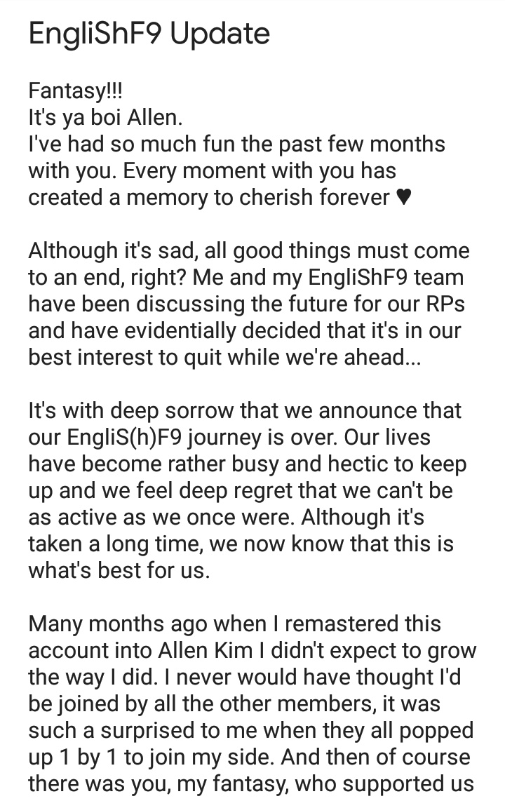 AIIenKim's tweet photo. [ANNOUNCEMENT]

Thankyou everyone for the memories! ☻︎

Until now, this has been Allen Kim.

Goodnight everyone ♡︎ https://t.co/mKllXCGf2V