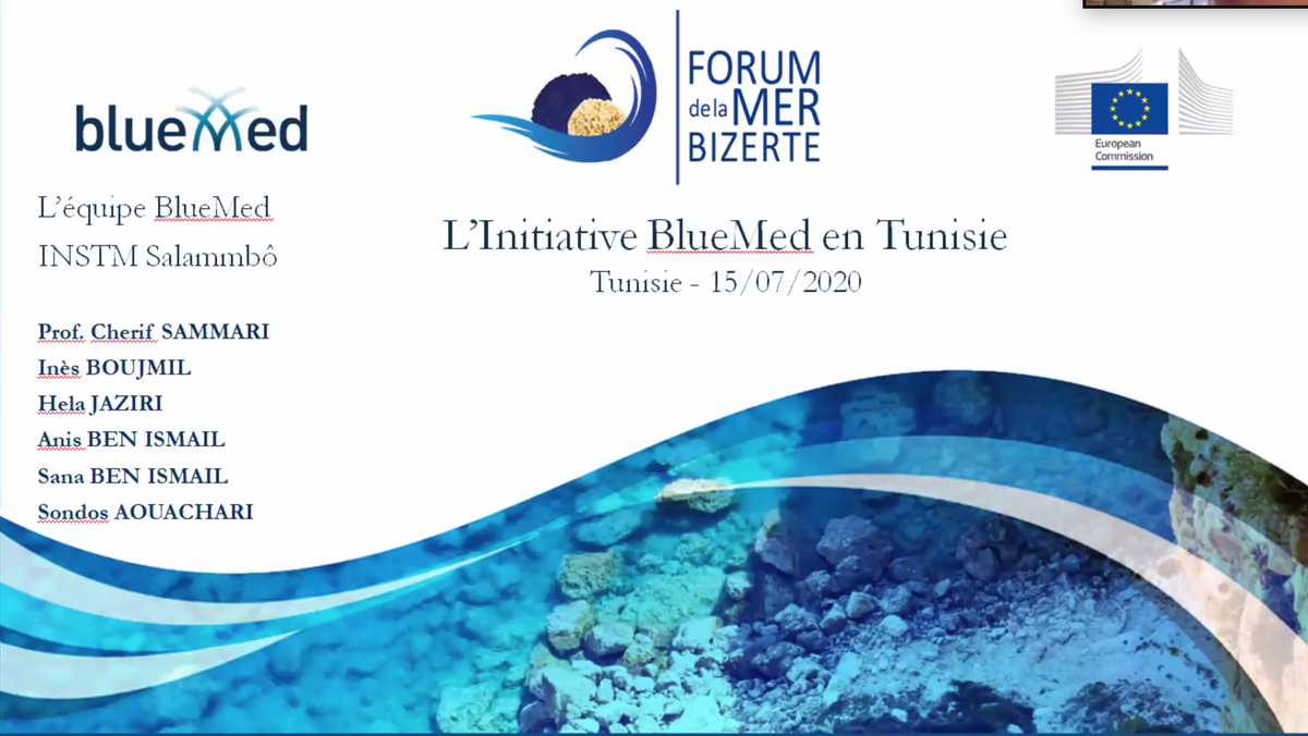 BlueMedEU's tweet photo. #FMMB workshop on "A clean, healthy and resilient #Mediterranean", chiared by @GruberSigi, also contributing to the debate by sharing BlueMed's work. @EUScienceInnov @EU_MARE #BlueMedPilot https://t.co/0TfH1IumB6