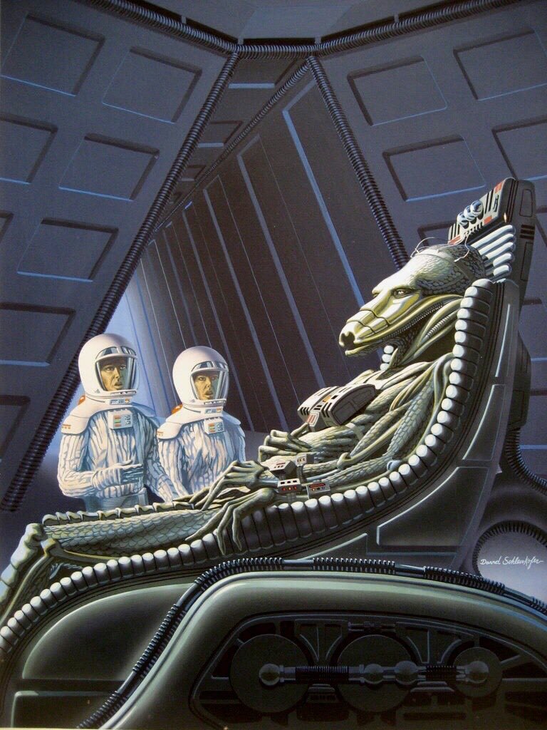 WeirdlandTales's tweet image. Across a Billion Years (unused cover). Sci-fi artist, David Schleinkofer. 1980.