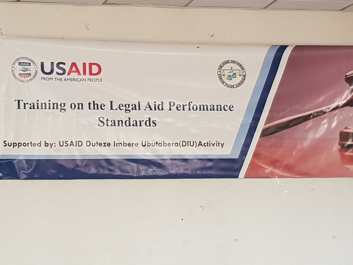 I am very grateful as Woman Lawyer @Rwanda_Bar for the training on the Legal Aid Performance Standards through the project sponsored by @USAID Duteze Imbere Ubutabera(DIU)Activity jointly with @legalaidforum.