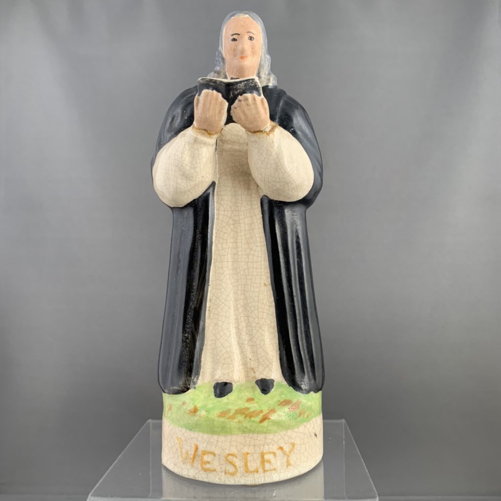 This one will be a real teaser for you....A figurine of John Wesley, preacher and theologian in the late eighteenth century. In 1771, Wesley delivered a sermon in Egham and a plaque commemorating the occasion resides  @stjohnsegham But is it part of our collection?