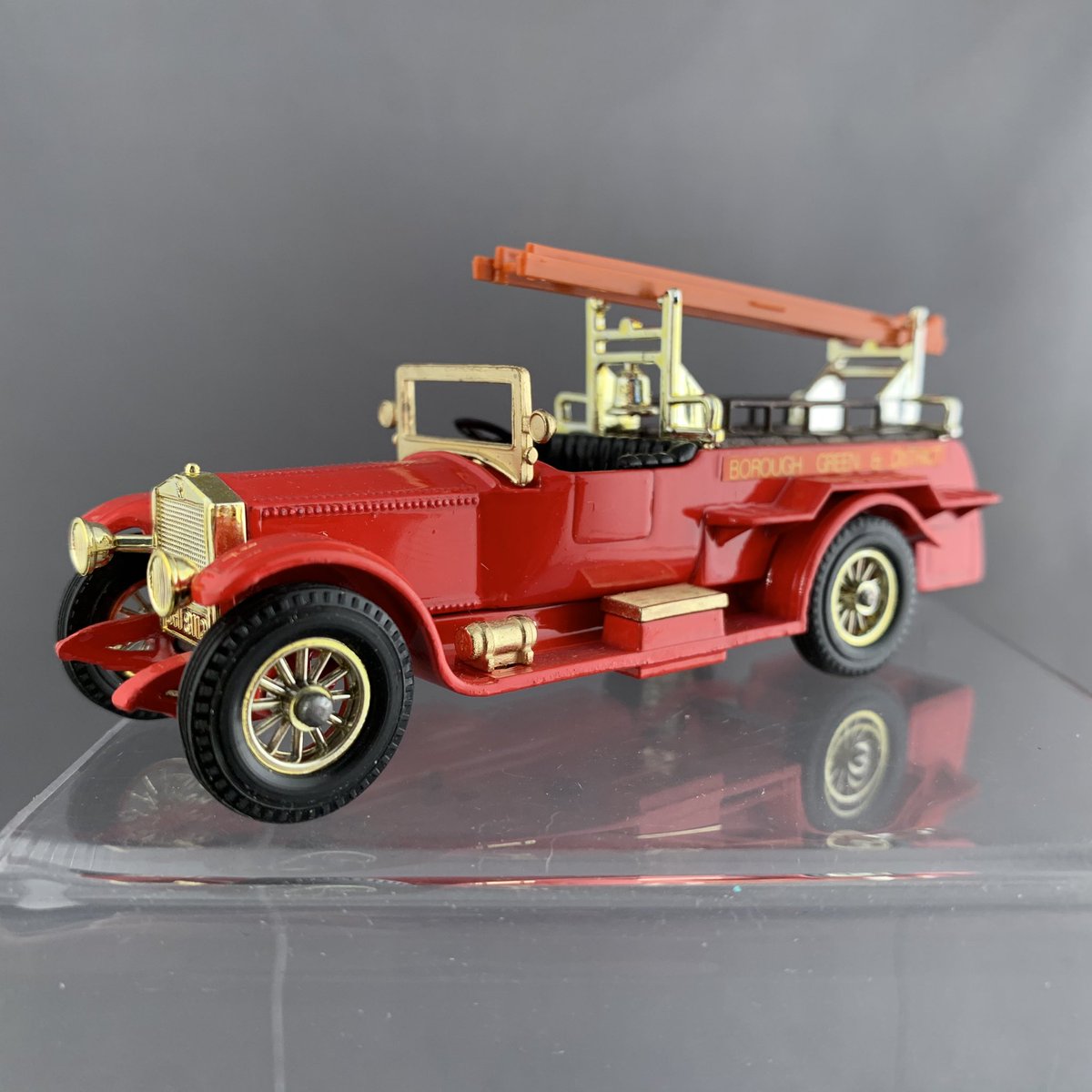 A matchbox fire truck, complete with box.But is it a collector’s item from home or a treasured possession of the Museum?