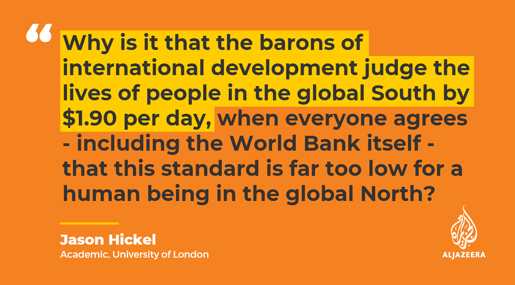 AJEnglish's tweet photo. The racist double standards of international development https://t.co/wvtobJ0rhP— — #AJOpinion, by @jasonhickel https://t.co/B420hwblOE