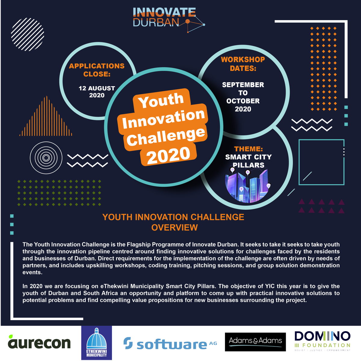 InnovateDurban's tweet photo. Youth Innovation Challenge 2020

We Are Looking For South Africa’s Top Innovators

The Youth Innovation Challenge (YIC) is an annual programme of Innovate Durban, held in partnership with various partners.

To apply please click here: https://t.co/AleZGVHrWx https://t.co/LgNv1sqyfz