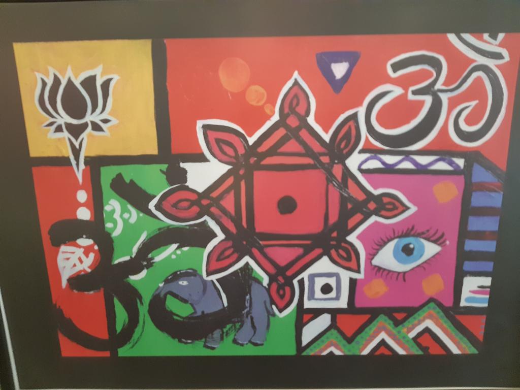 One is and one is not, but both are at Hertford's latest destination site! Do visit the subway to the New Aldi which opens tomorrow. Hertford's internationally famed artist, Alan Davie celebrated one side; Hertford schools' pupils art the other. Celebration is the word! See lots.