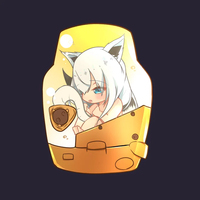 フブキちゃん70万人おめでとう?
 #絵フブキ 