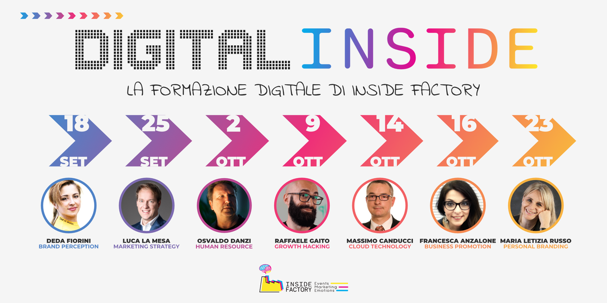 Inside_Factory_'s tweet photo. Nuova edizione #DigitalInside, il viaggio di Digital Inside nel mondo digitale! Partecipa ai #webinar gratuiti con @LucaLaMesa @mcanducci @duplikey @DedaFiorini @netlifesrl @FiordiRisorse Maria Letizia Russo!
Scopri il calendario e iscriviti gratis! https://t.co/4DQrYrisxJ https://t.co/xhherYCflQ