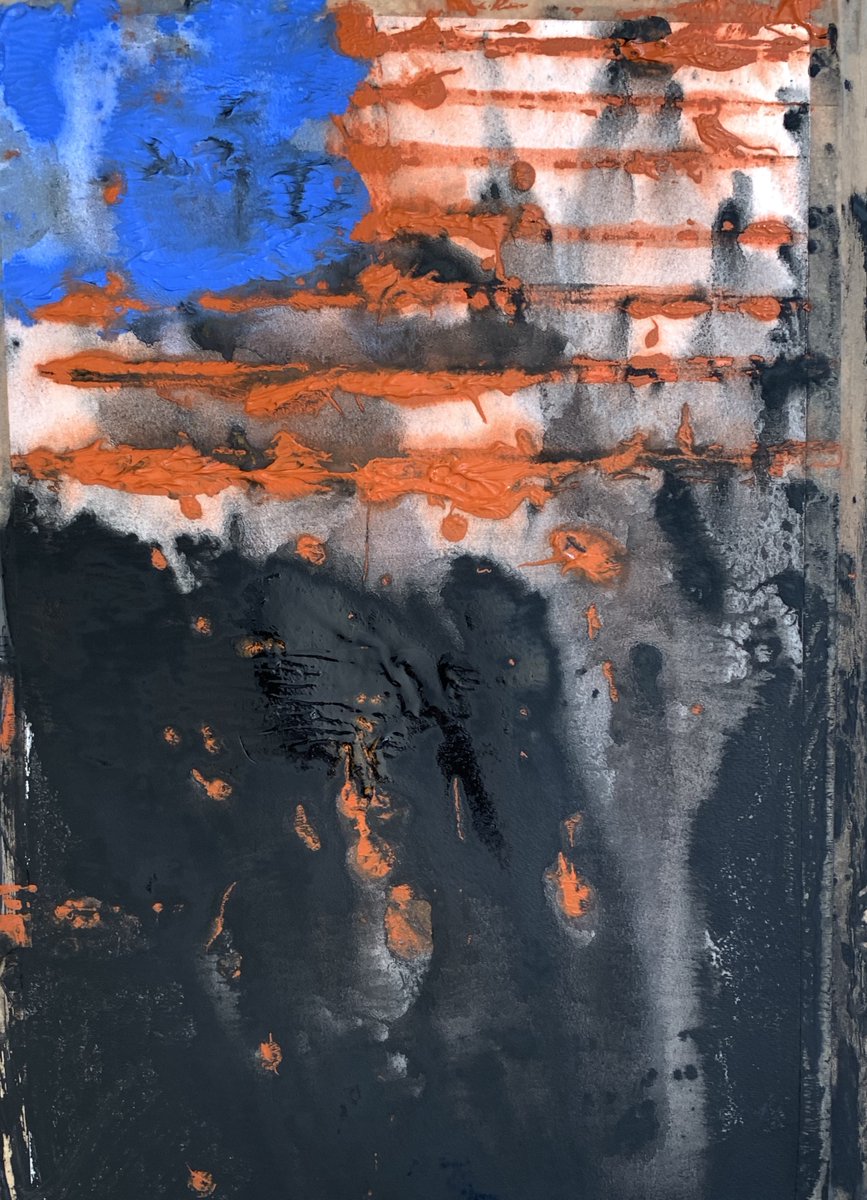 geoffstear's tweet image. "I CAN'T BREATHE" RIP GEORGE FLOYD 
A painting o' mine from recent times/events - nothing much has changed so reposted!