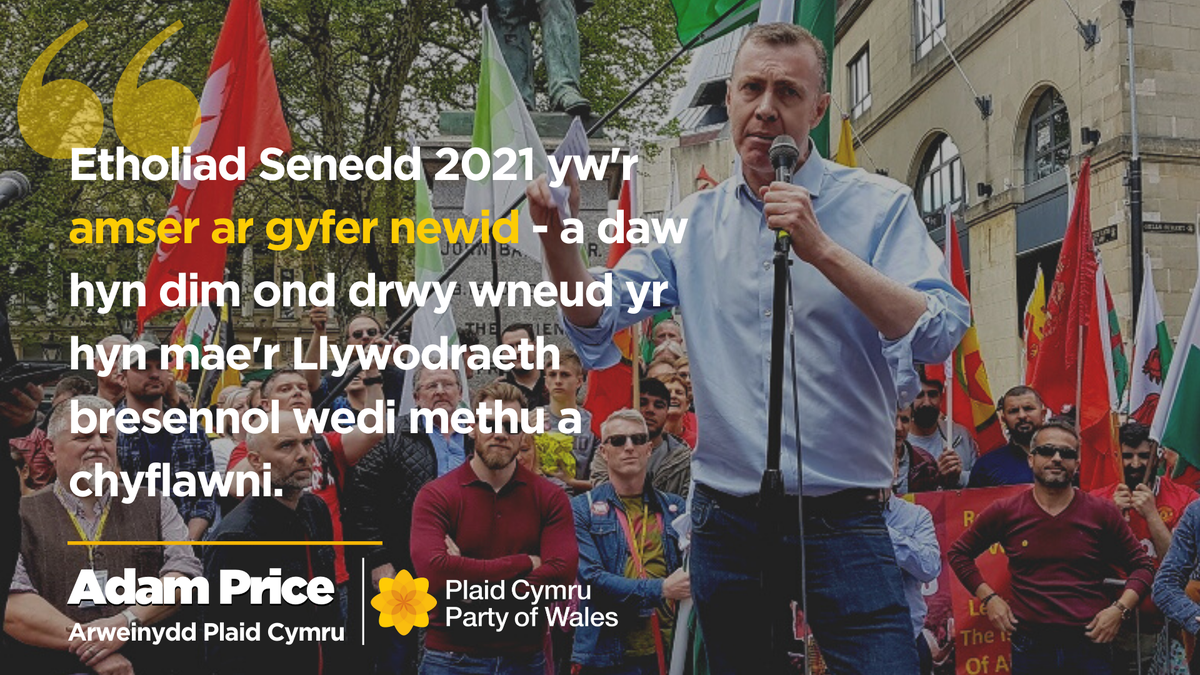 Yn 2021 gall llywodraeth Plaid Cymru gynnig newid radical i Sir Benfro a Chymru er gwell. 

#Newid2021