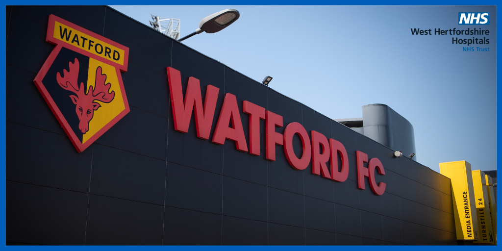 WestHertsNHS's tweet photo. 📢 CALLING ALL #TEAMWESTHERTS WATFORD FC FANS! We're looking for West Herts staff to potentially be involved in an exciting video project for the club. You need to be available to be at Vicarage Road Stadium between 9pm-11.30pm this SUNDAY - email westherts.communications@nhs.net https://t.co/6p0okVkIzL