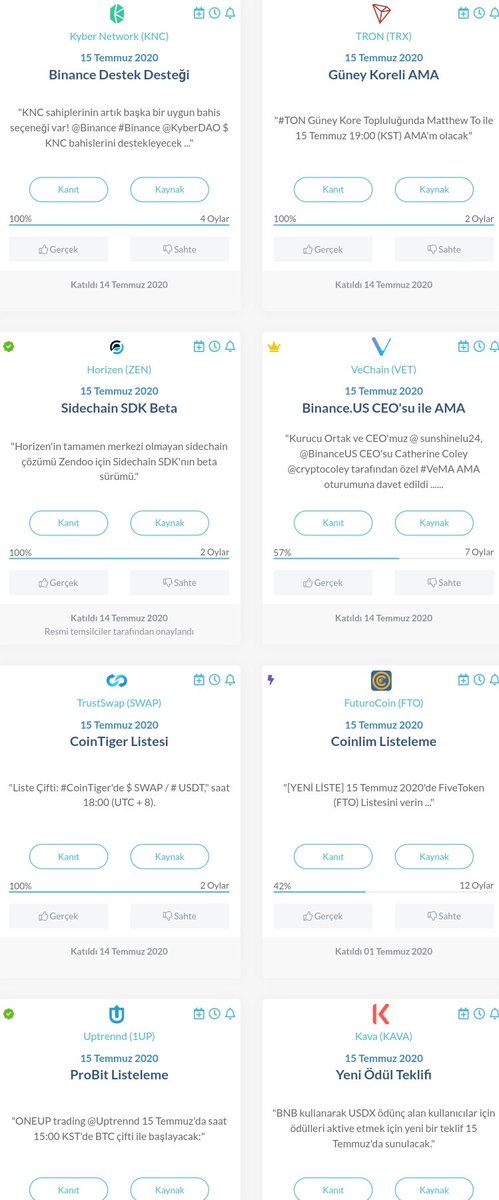 emrahdemirkoc_'s tweet photo. Bugün yapılacak önemli etkinlikler-2 📅
$knc #Binance Stake desteği
$trx Güney Kore AMA
$zen SDK Beta , Zendoo Beta
$vet #Binance US CEO su ile AMA
$swap $lobs #cointiger borsasında listelenme
$fto #coinlim borsasında listelenme
$ilc Web cüzdan sonlandırma
$trb #bibox listelenme https://t.co/TtNE98wwIB