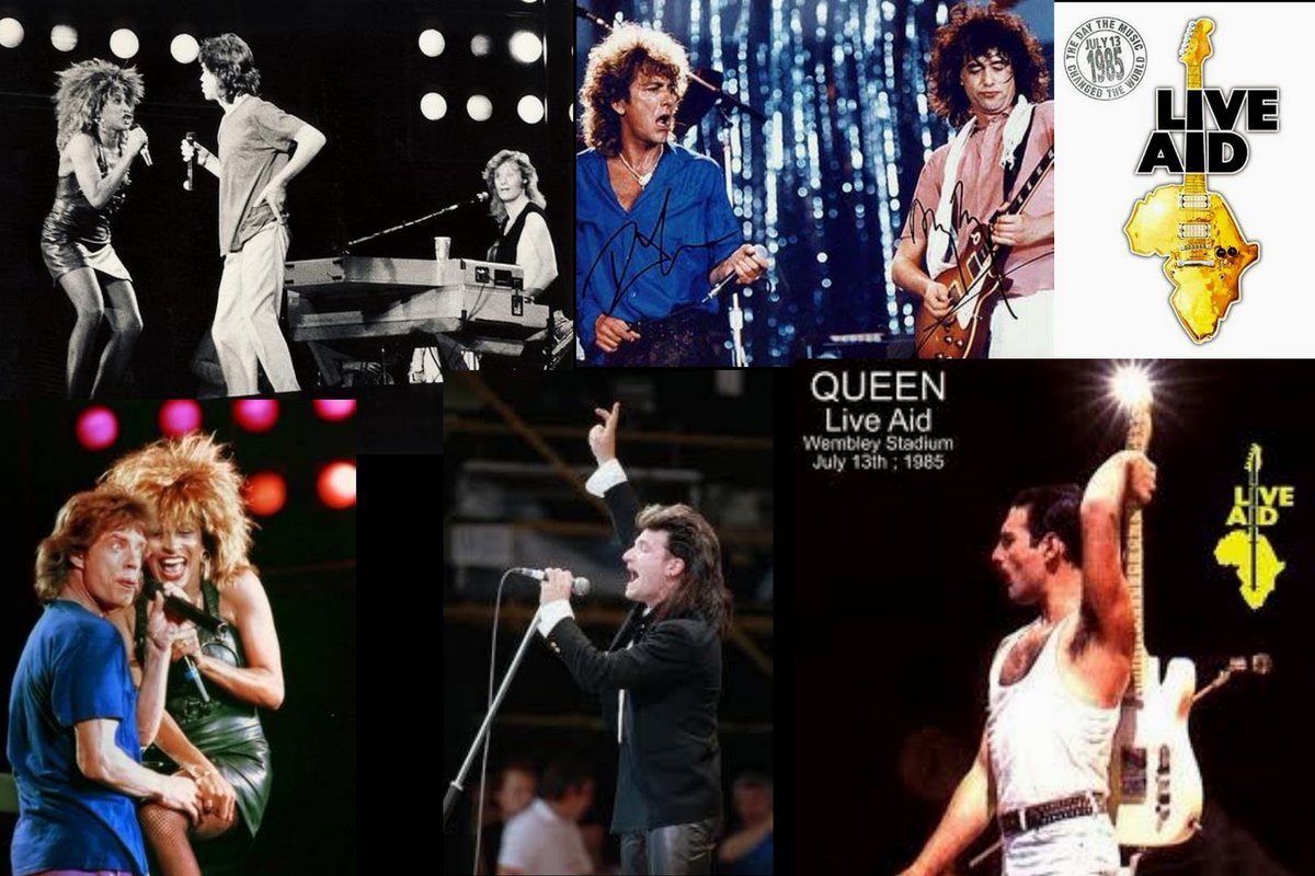 This Week in History - Live Aid was a benefit concert held 7/13/85 The original event was organized by Bob Geldof and Midge Ure to raise funds for relief of the ongoing Ethiopian famine The event was held simultaneously at Wembley Stadium in London and JFK Stadium in Philadelphia