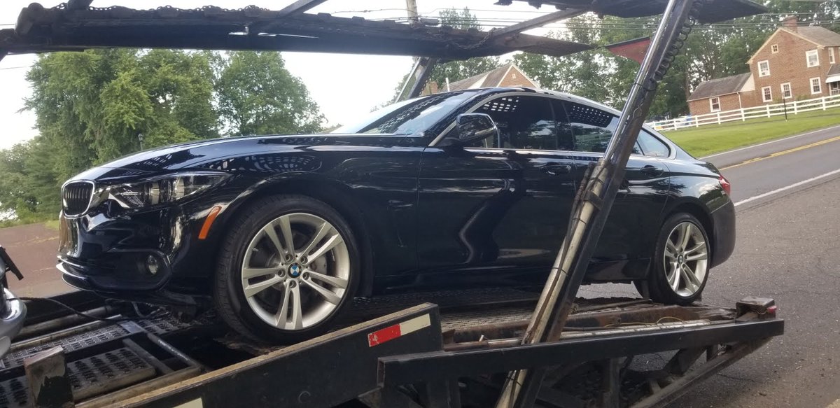 georgeLEKASjr's tweet photo. Super sweet 2018 BMW 440i Gran Coupe getting loaded up for delivery to it's new home in MO. https://t.co/pCpTfgj4uR