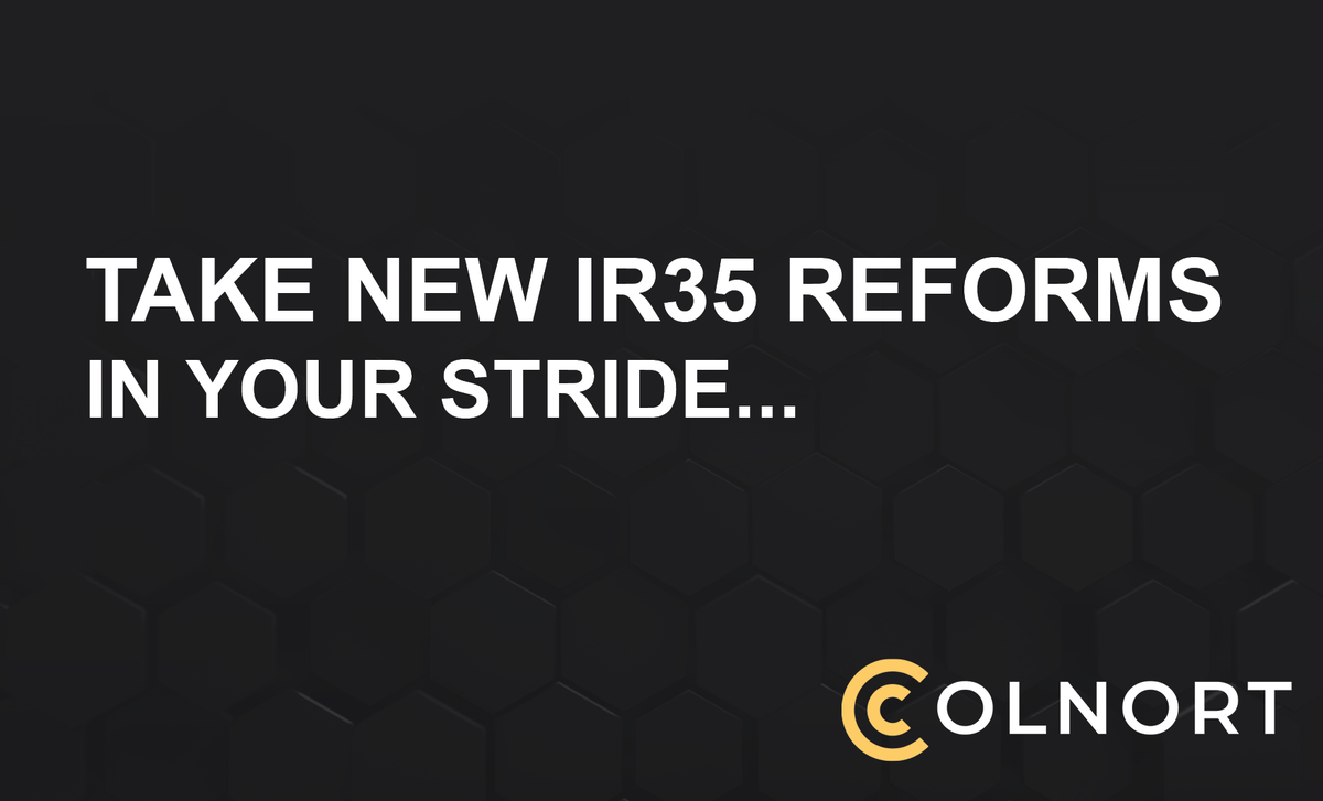 Co_Comply's tweet photo. Take the new private sector #IR35 reforms in your stride...
Now is the right time to take a measured approach and understand your IR35 #financialrisk.
Speak to Colnort on 0203 971 5667 ๐
#IR35reforms #privatesectorsolutions #company #contractors #Colnort https://t.co/5Fe39WRyHA
