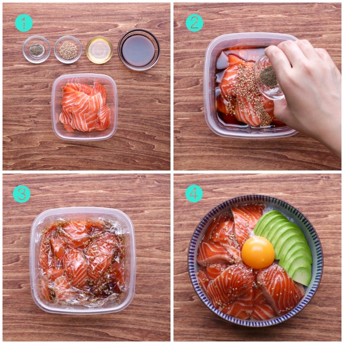 めんつゆがベースのタレがたまらない サーモンのペッパー漬け丼 のレシピ 話題の画像プラス めんつゆがベースのタレがたまらない サーモンのペッパー漬け丼 のレシピ 話題の画像プラス