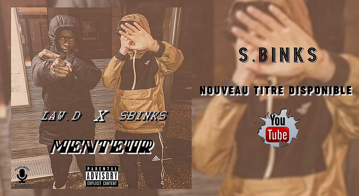 🔴🚨🔊 #Disponible 🔊🚨🔴 <a href="/SBinksOfficial/">S.BINKS OFFICIAL</a> - #Menteur (#ft <a href="/lawd_official/">LAW.D OFFICIAL⚡</a>) sur #Youtube 🔥🎤
.
#foxxomaderecords #SBINKS #lawd #rap #rapfreestyle #rapfr #rapfrancais #frenchrap #fr #rappeur #trap #rappeurfrancais  #rapfrancais #france #paris #np #tbt
📌
🔴🔗m.youtube.com/watch?v=t1NXck…