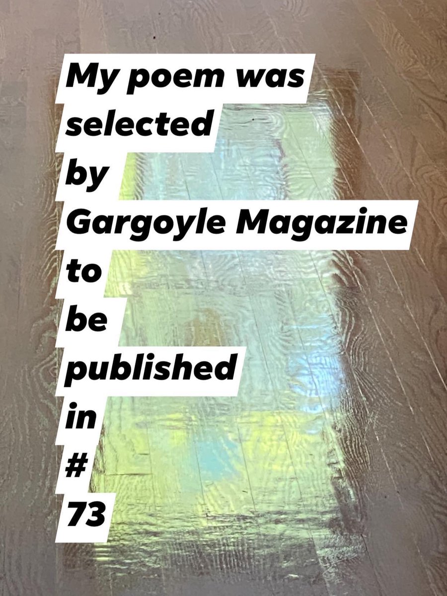 joloko58's tweet photo. #poetry #GargoyleMagazine #poem I’m so excited to learn that my poem will published in Gargoyle Magazine. https://t.co/EhoqPOcGz6