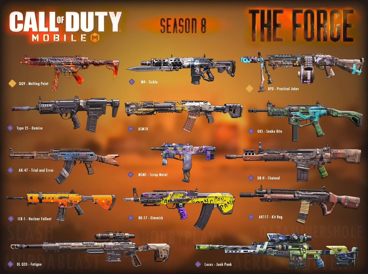 Cod Mobile News Leaks Codmobile Season 8 Weapon Skins Source Codm Updates