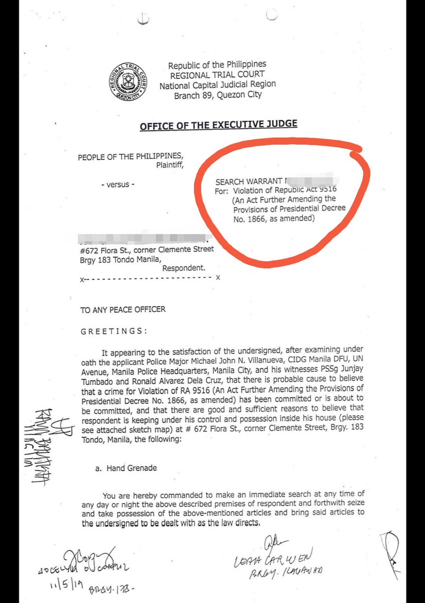 What are the important things that should be indicated in the warrant?One search warrant must pertain to a single specific offense. It cannot cover multiple offenses. Otherwise it is called a scatter shot warrant and it is illegal and invalid.