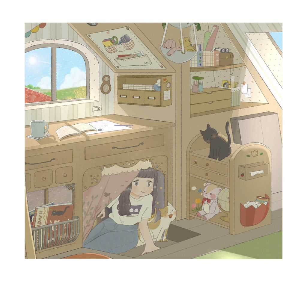わたしのすきな空間 イラスト Illustration か さのイラスト わたしのすきな空間 イラスト Illustration か さのイラスト