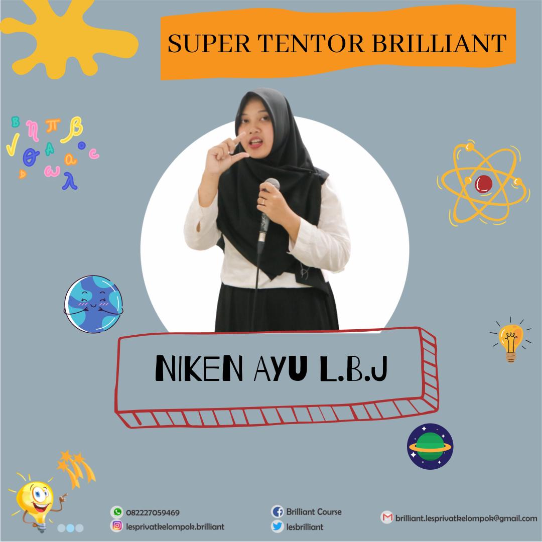 lesbrilliant's tweet photo. KENALAN YUK SAMA SUPER TENTOR BRILLIANT 👋

Ada Kak @nikenbondan23
🏫Pendidikan IPA di UNNES 2017 
🇹🇭Program kredit transfer di Kasetsart University, Thailand
 👩‍🏫Pengajar relawan di Ban Klong Tung School.
📑 Tentor Brilliant IPA termasuk Kimia, Fisika, Biologi, dan SD. https://t.co/8rBMw5oVf7