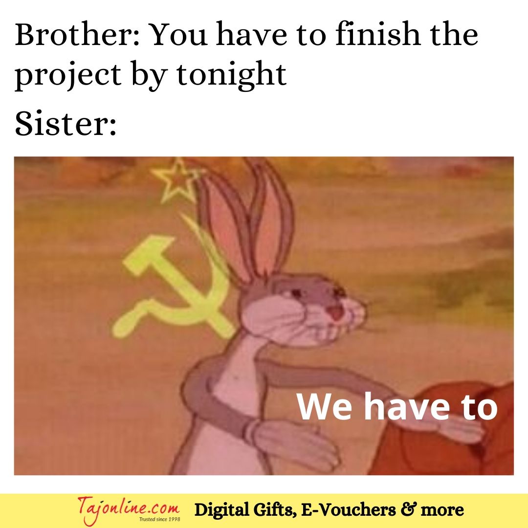 taj_online's tweet photo. Tag your emergency teammate!

#rakshabandhan #siblinglove #memesdaily #giftideas #rakhigifts #gifting #bestgiftever https://t.co/bCT8KyBRYY