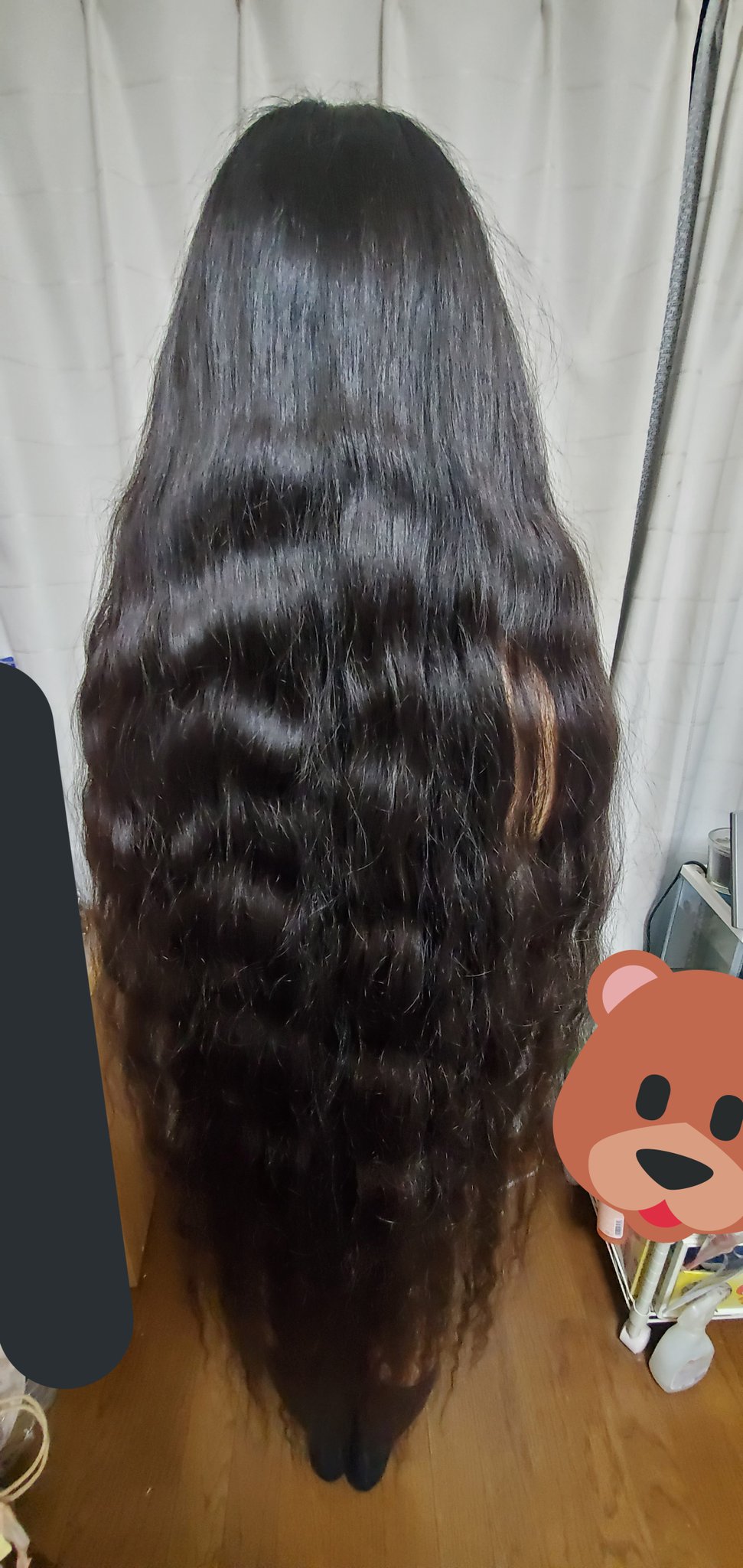 だみあん こんばんは です W ゞ 実はこれ 服着てません V 髪の毛のボリュームのせいで服脱いでいても全部隠れます スーパーロングヘア ラプンツェル ロングヘア Jk 16さい