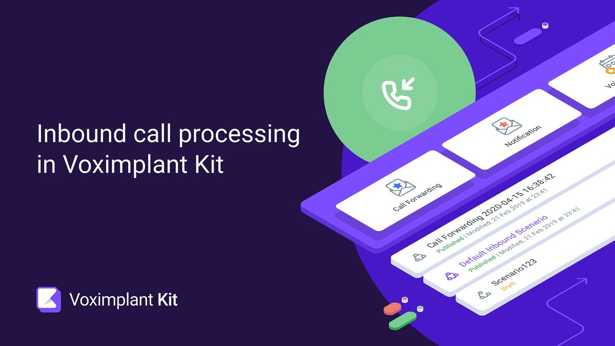 voximplant's tweet photo. Want to set up an inbound call process and start taking calls in under 10 minutes? With Voximplant Kit, you can! Watch this 2 minute video tutorial now → https://t.co/5JnocSCaoR
#inboundcall #call #ivr #telephony #telecoms #voip #contactcenter #callcentrer #virtualassistant https://t.co/1sVY5cCUJJ