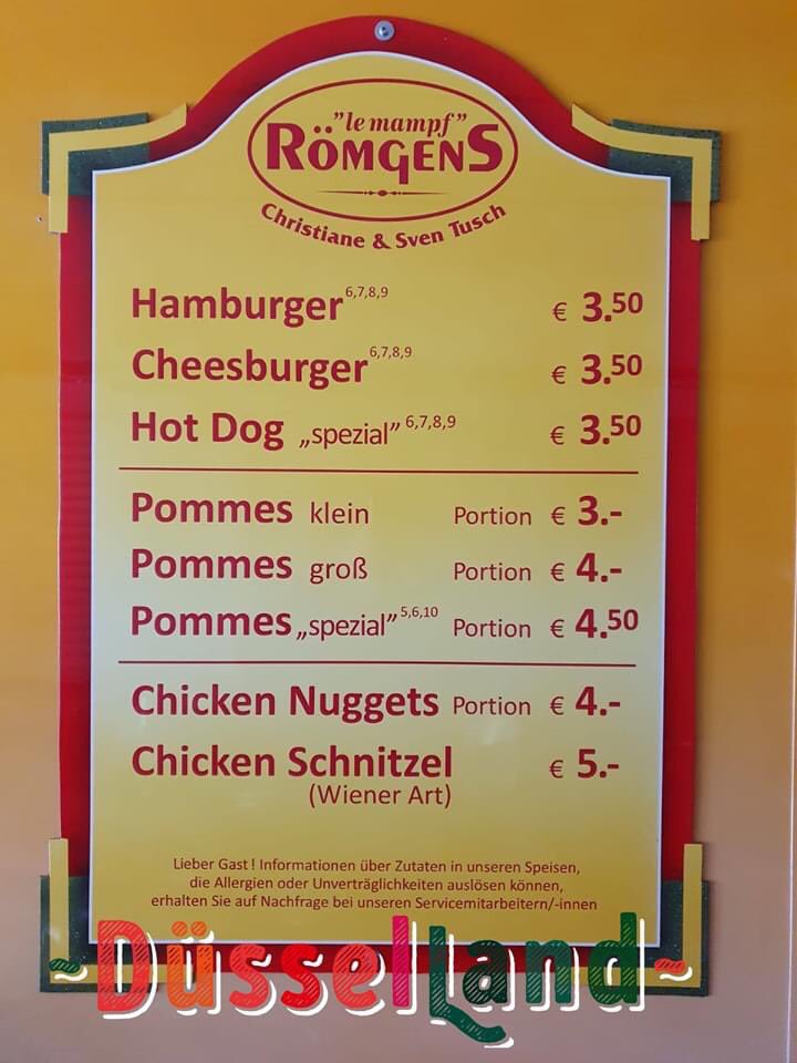 duesselland's tweet photo. 💬Mittagspause !!! 🍽 
Wo❓Bei "le mampf" Römgens ... weil essen Spass macht. 

Es macht nicht nur Spass, es schmeckt auch richtig gut! 😋

Bratwurst, Krakauer oder Currywurst?  Wir entscheiden uns für die Spezialität des Tages: 
 >> XL-Teller: Spießbraten, Pommes, Zaziki... https://t.co/T3FeaIIwql