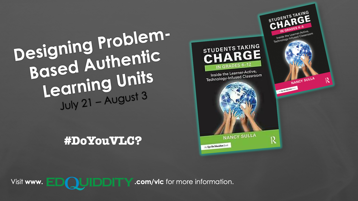 IDECorp's tweet photo. Are you ready to start designing authentic #problembased learning units for the fall? Join @edquiddity's #VirtualLearning Community for support and guidance! https://t.co/8gcPBYplrW #DoYouVLC? #PBL #PBLchat #hybridlearning https://t.co/w29XWj2erq
