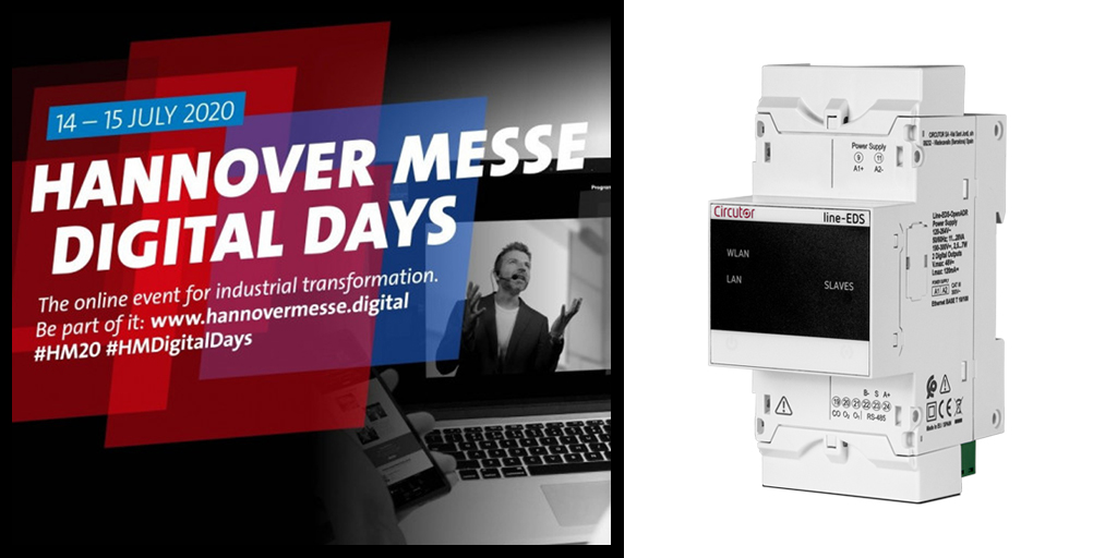 circutor's tweet photo. Visit us in #HannoverMesse Digital Days. We are waiting for you to present new equipment and solutions, such as the new #Line range: the new integral #EnergyManagement System (#EMSi). #HM20 #HMDigitalDays #Industry40. Access here: https://t.co/YrvxT0SEPd https://t.co/V8CKzmY8UH