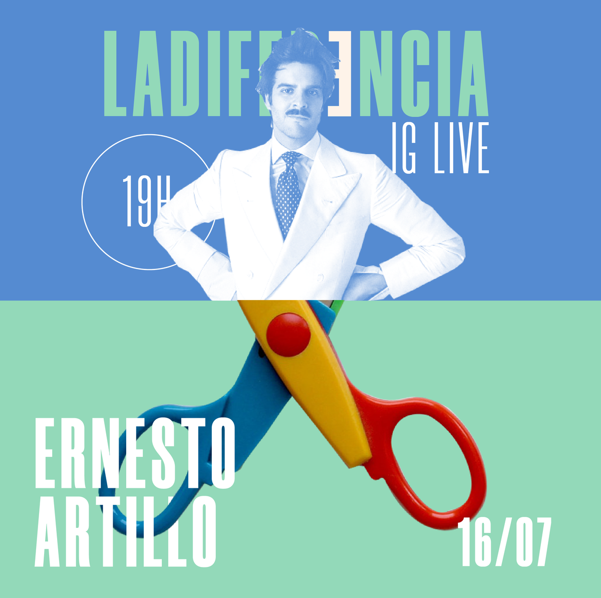 thecreative_net's tweet photo. Es @ErnestoArtillo y estara mañana a las 19:00h en #LADIFERENCIA en un nuevo Instagram Live 📱 ¿Su interés? 🧠 El género, la identidad en las redes sociales, el ser humano como medio de propaganda y el amor. ¡Os esperamos en #LADIFERENCIA mañana a las 19:00h! https://t.co/l1ohURawhe