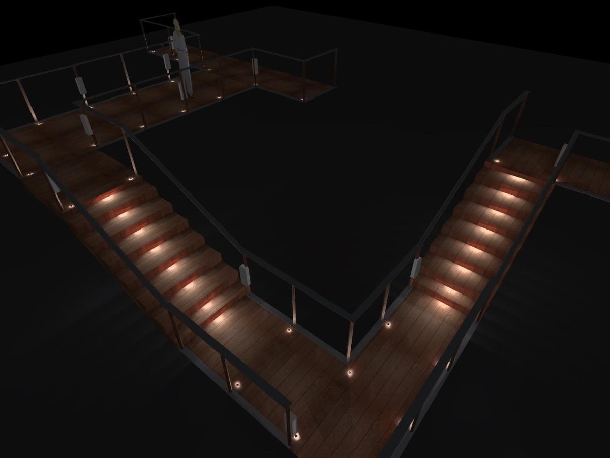 MoonlightDes's tweet photo. Making an escape route both attractive and safe by implementing decorative and emergency lighting into this wooden walkway.
Lighting calculations processed into @DIALux 
#lightingconcept #lightingdesign https://t.co/bgSmobgBxu