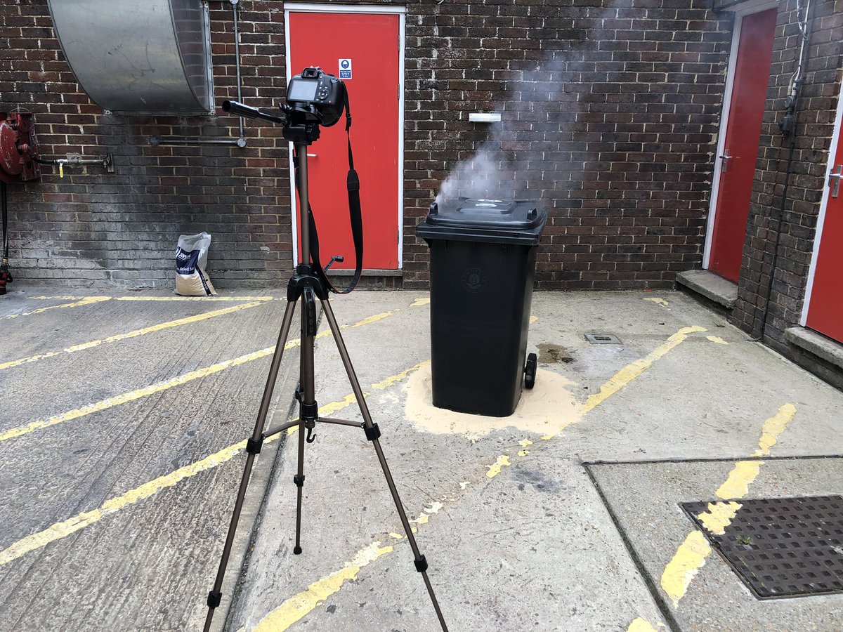@WSCCNews @WestSussexFire filming with Chichester Red watch for a BBQ/bin safety campaign