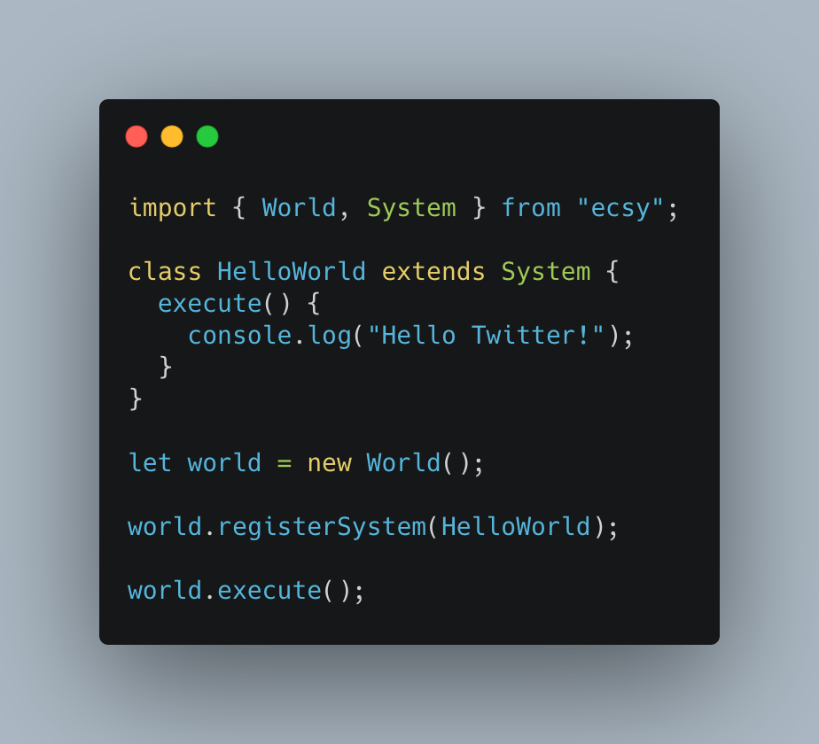 ecsyjs's tweet photo. Hello Twitter! 👋 https://t.co/4zlxWOQhuy