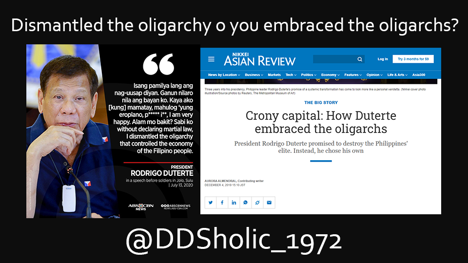 DDSholic_1972's tweet photo. You embraced them old man - From the CAYETANOS of Taguig City, the MARCOSES of ILOCOS. And even you yourself is FROM A POLITICAL OLIGARCH of DAVAO CITY. Kays you do note cassie. #OustDuterteNow #Halalan2022 #Eleksyon2022 #StopDDS https://t.co/CEhzJqX3Ko