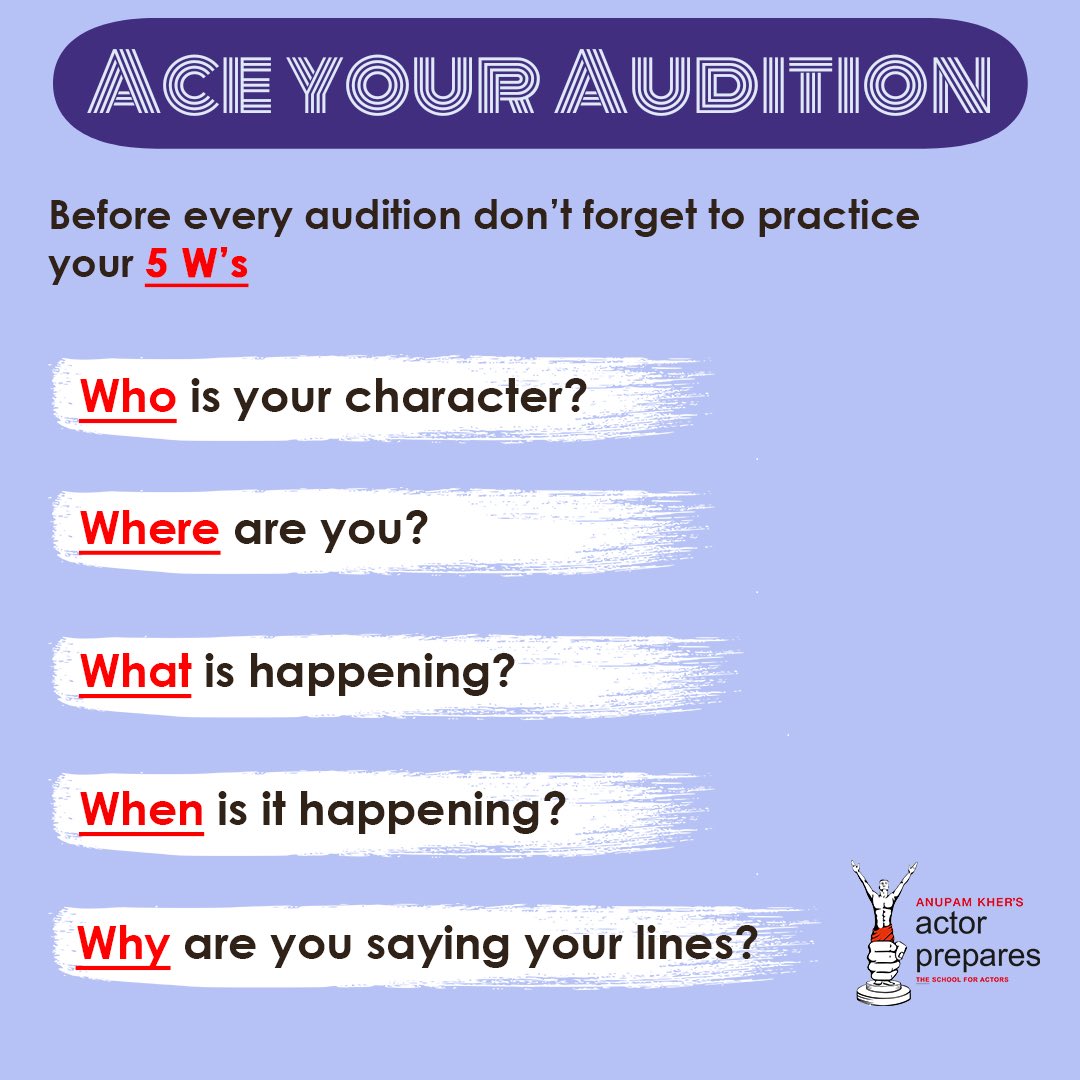 actorprepares's tweet image. Is this something you do before each acting audition you give? If not, start today! 😍🤩

#actorprepares #castingtips #actortips #audition #actorslife