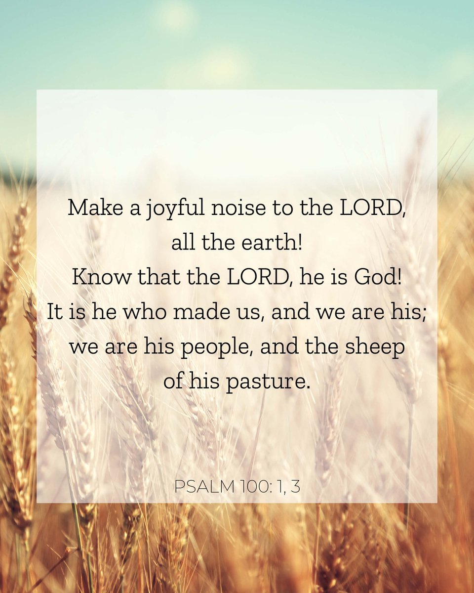 radiantbible's tweet photo. Know these things: There is a God. He made us. We are His people. He is our shepherd. Let all the earth be filled with joy! #youareloved #radiantbiblechurch https://t.co/WNvQCe4lDf