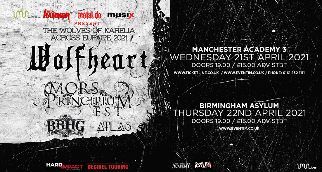 VMS Live (@vmsliveorg) on Twitter photo Finnish metal quartet <a href="/WolfheartFIN/">WOLFHEART</a> confirmed "The Wolves of Karelia Across Europe 2021" tour 🤘🔥
Support👉 Mors Principium Est, <a href="/BRHG_official/">𝐁𝐋𝐎𝐎𝐃𝐑𝐄𝐃 𝐇𝐎𝐔𝐑𝐆𝐋𝐀𝐒𝐒</a> and <a href="/ATLASNORTHCORE/">Atlas Northcore</a> ⚡
Tix👇
21/04/21 <a href="/MancAcademy/">Manchester Academy🐝</a> -bit.ly/38WUNlH
22/04/21 <a href="/TheAsylumVenue/">Asylum Venue</a> - bit.ly/32lfG8H Finnish metal quartet <a href="/WolfheartFIN/">WOLFHEART</a> confirmed "The Wolves of Karelia Across Europe 2021" tour 🤘🔥
Support👉 Mors Principium Est, <a href="/BRHG_official/">𝐁𝐋𝐎𝐎𝐃𝐑𝐄𝐃 𝐇𝐎𝐔𝐑𝐆𝐋𝐀𝐒𝐒</a> and <a href="/ATLASNORTHCORE/">Atlas Northcore</a> ⚡
Tix👇
21/04/21 <a href="/MancAcademy/">Manchester Academy🐝</a> -bit.ly/38WUNlH
22/04/21 <a href="/TheAsylumVenue/">Asylum Venue</a> - bit.ly/32lfG8H