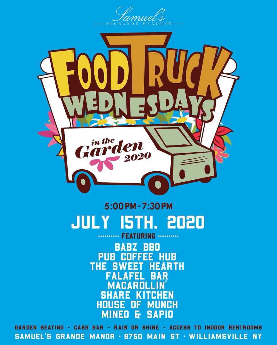 Tonight is our first event of this crazy year.  

This eve we will be at <a href="/samuelsgrande/">Samuels Grande Manor</a> in Clarence, 5-7:30pm and Friday we’re back at Larkin Square, 4-9pm.

Looking forward to lots of 6 foot high fives y’all!!!!  ❤️

#BuffaLove #EatDessertFirst