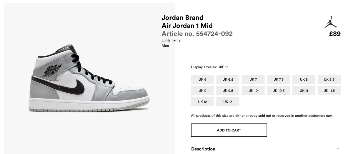 restock jordan 1 mid