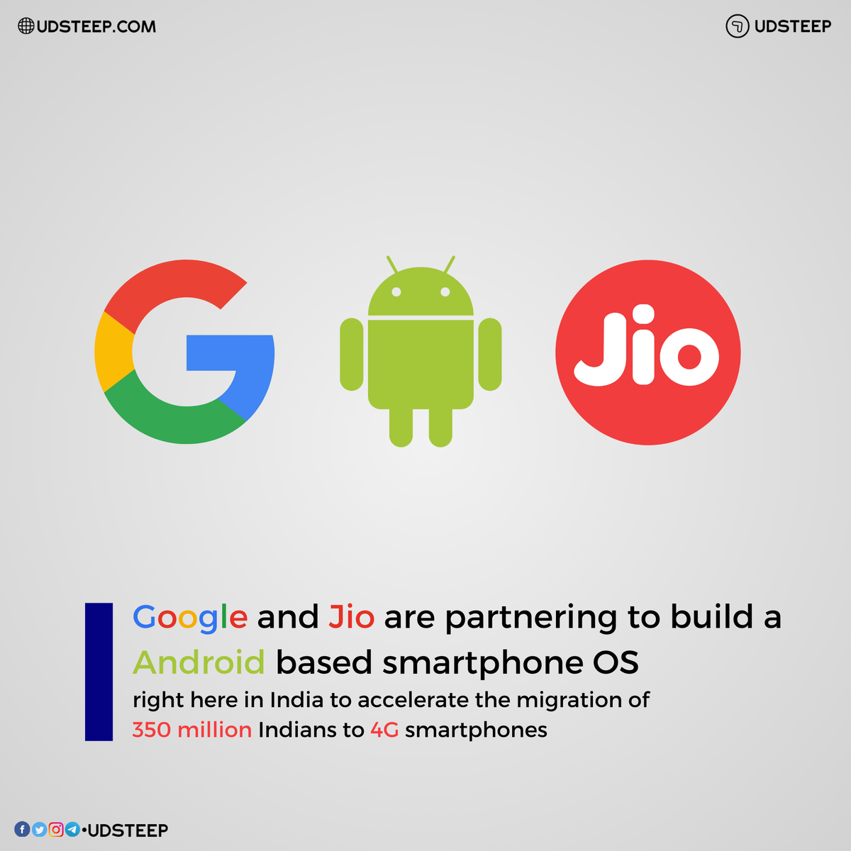 udsteep's tweet photo. Reliance AGM 2020 Highlights!

#Ambani #RelianceJio #Jio #Reliance #RIL #MukeshAmbani #RelianceAGM #OS #5G #5GTechnology #5GSpectrum #AR #AugmentedReality #BusinessNews #IndianBusiness #Investors #Investment #Google #Android #jioGlass #jiotv #UDSTEEP https://t.co/jLeSAvzXwR