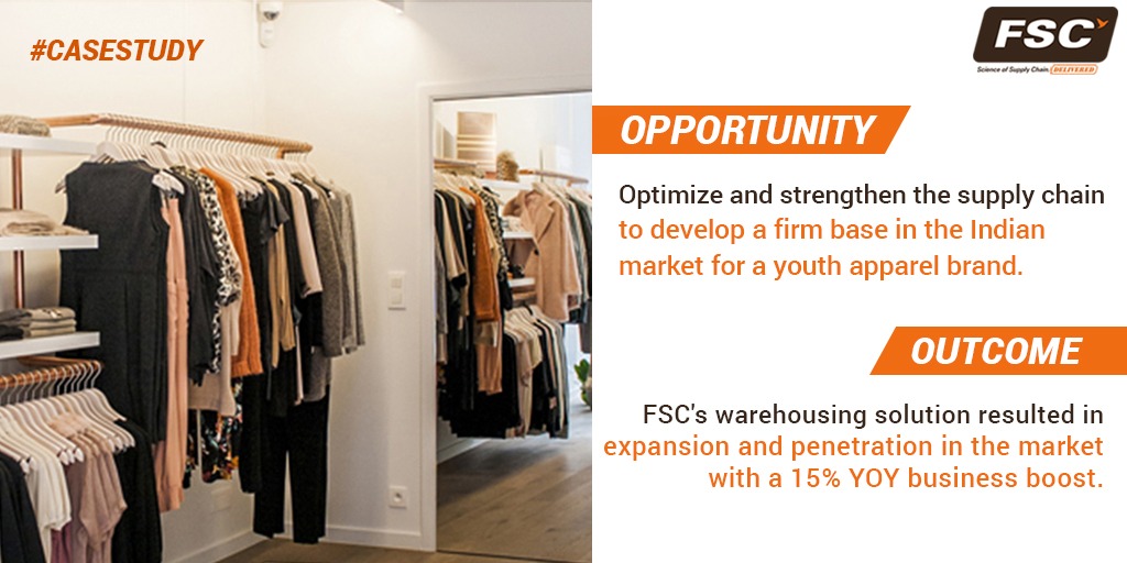 fsc_india's tweet photo. We analysed the complete supply chain and designed an automated solution for a major youth apparel brand to gain inventory visibility, increase throughput and control costs. Read the full case study here: https://t.co/6YmJRA6b81
#customizedsupplychain #automatedsolution #FSC https://t.co/w67uob8yHt